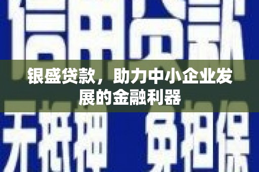 宣化银盛贷款，助力中小企业发展的金融利器