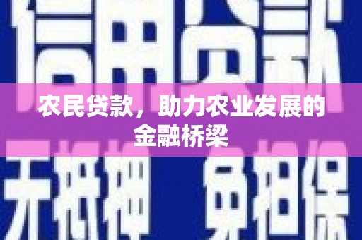 宣化农民贷款，助力农业发展的金融桥梁