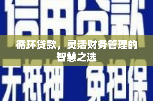 宣化循环贷款，灵活财务管理的智慧之选