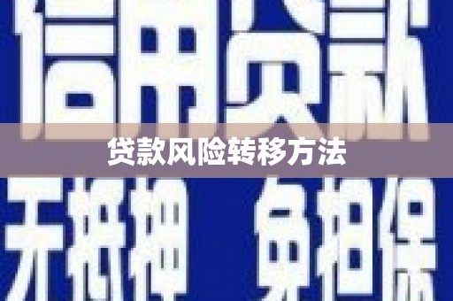 宣化贷款风险转移方法
