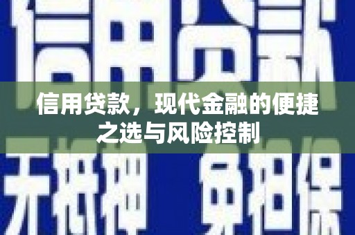 宣化信用贷款，现代金融的便捷之选与风险控制