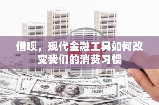 宣化借呗，现代金融工具如何改变我们的消费习惯