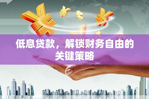 宣化低息贷款，解锁财务自由的关键策略