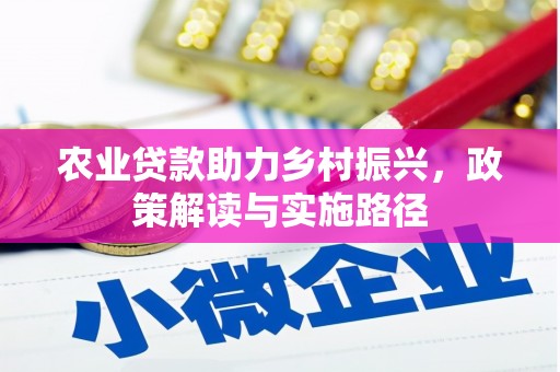 宣化农业贷款助力乡村振兴，政策解读与实施路径