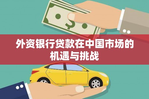 宣化外资银行贷款在中国市场的机遇与挑战