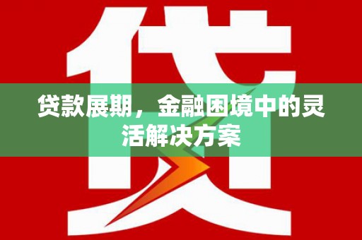 宣化贷款展期，金融困境中的灵活解决方案