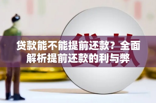 宣化贷款能不能提前还款？全面解析提前还款的利与弊