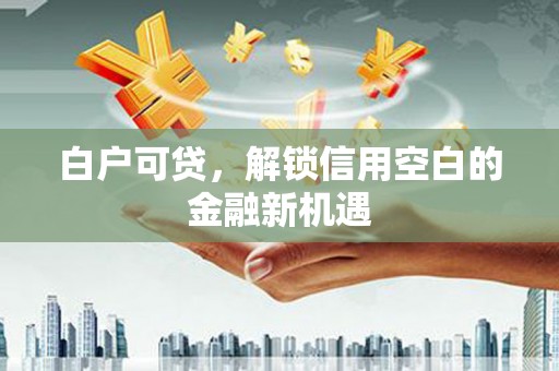 宣化白户可贷，解锁信用空白的金融新机遇