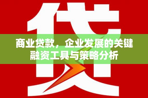 宣化商业贷款，企业发展的关键融资工具与策略分析