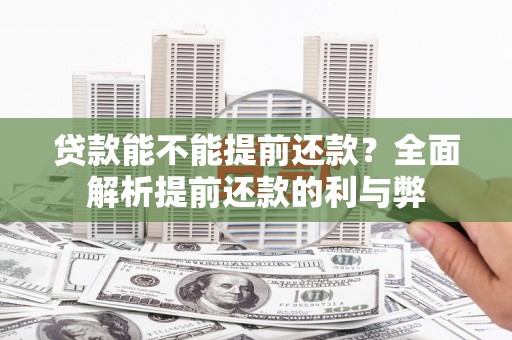 宣化贷款能不能提前还款？全面解析提前还款的利与弊