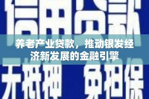 宣化养老产业贷款，推动银发经济新发展的金融引擎