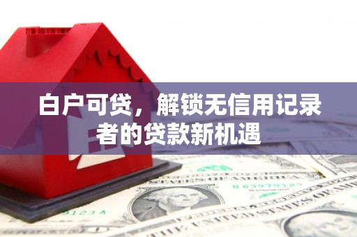 宣化白户可贷，解锁无信用记录者的贷款新机遇