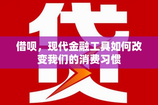 宣化借呗，现代金融工具如何改变我们的消费习惯