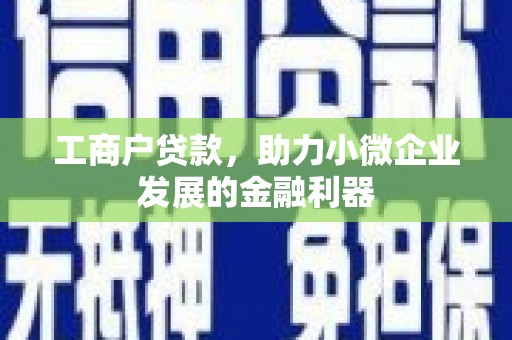 宣化工商户贷款，助力小微企业发展的金融利器