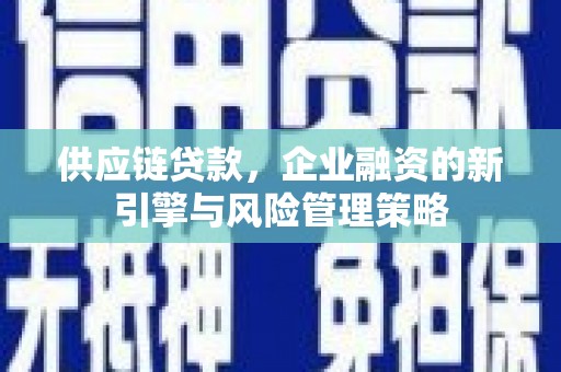 宣化供应链贷款，企业融资的新引擎与风险管理策略