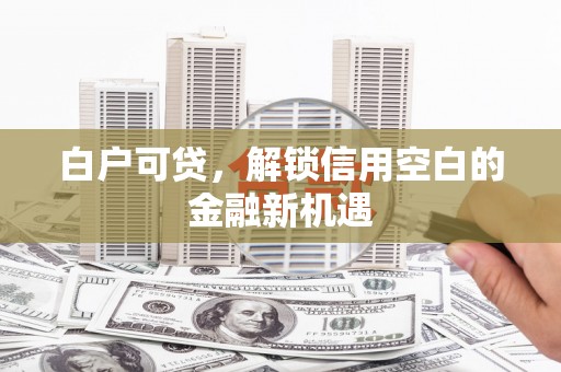 宣化白户可贷，解锁信用空白的金融新机遇