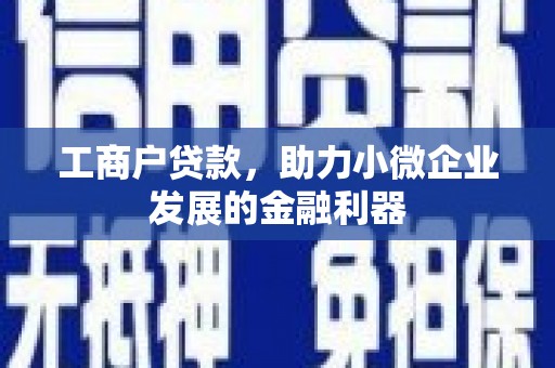 宣化工商户贷款，助力小微企业发展的金融利器